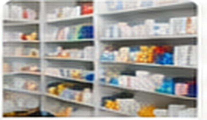 Pharmacy shelves and medicine inventory