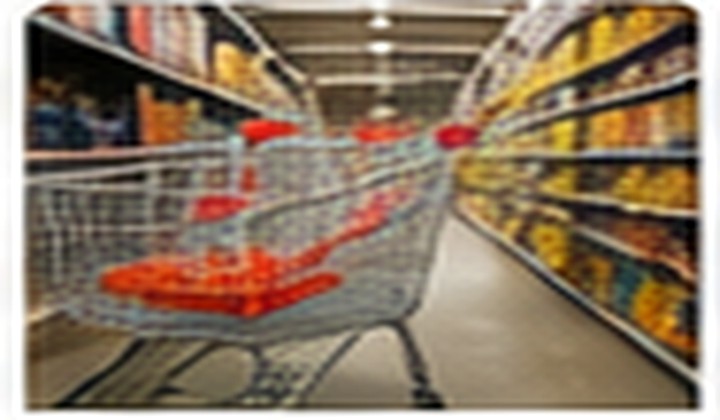 Supermarket aisle and retail inventory